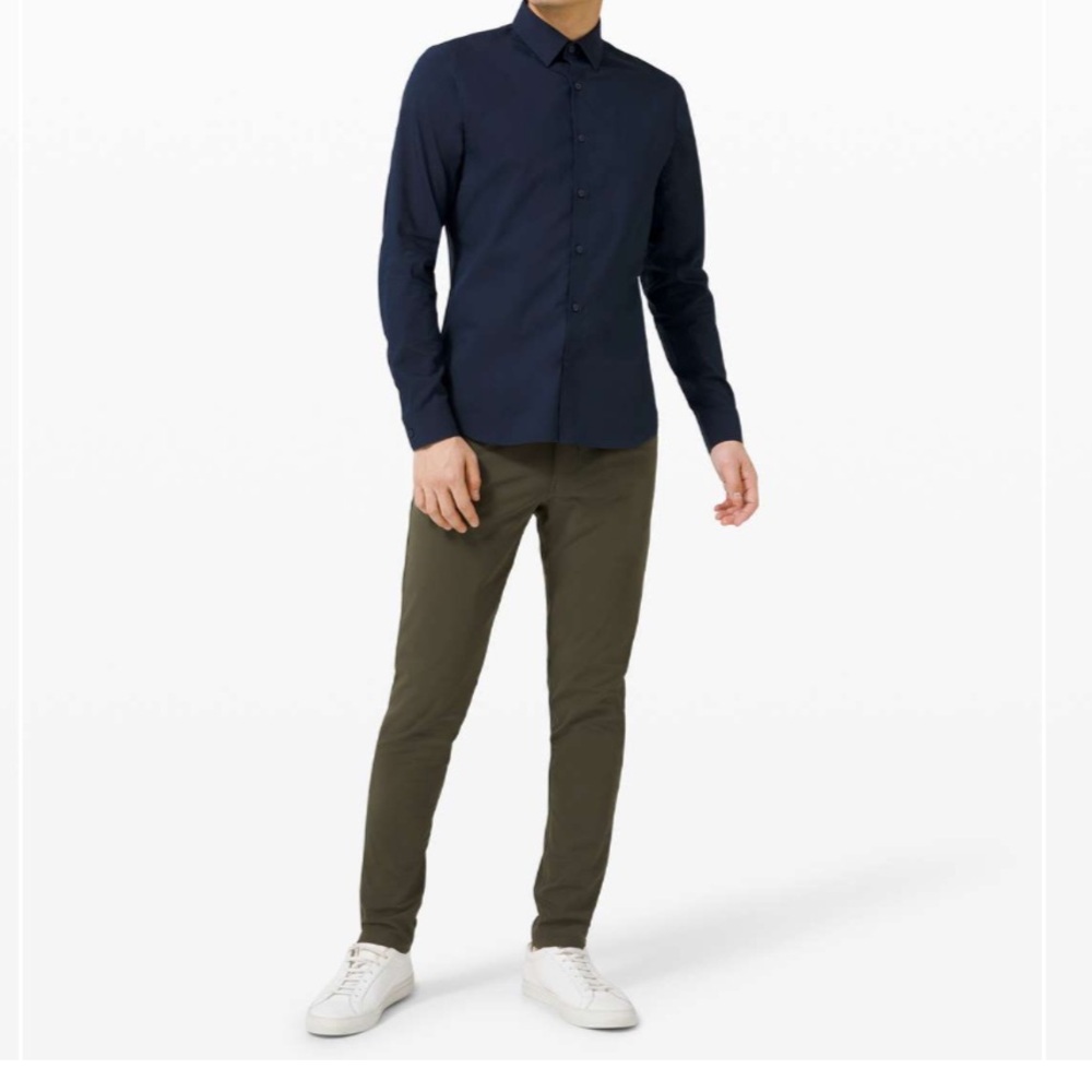 Lululemon Down to the Wire Slim Fit Long Sleeve True Navy size: L in EUC. - Picture 6 of 17